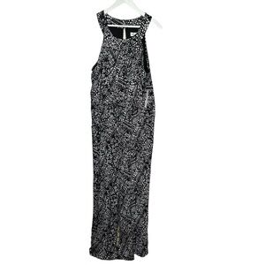 New Emma & Michelle Women’s Romper Jumpsuit Size XL Black White Pattern BNWT